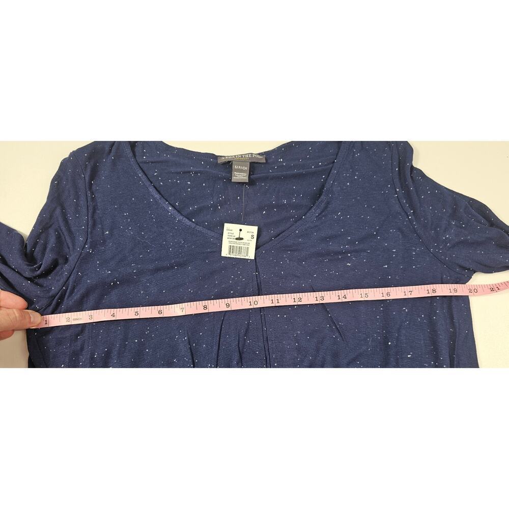 NWT a pea in the pod navy blue speckled nursing maternity pumping tank Sz S NEW - Picture 7 of 7